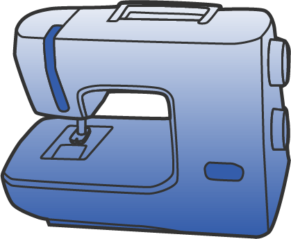 Uudet ompelukoneet, saumurit ja peitetikkikoneet. Myös käytetyt koneet